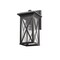 Z-Lite Brookside 1 Light Outdoor Wall Sconce, Black And Clear Seedy 583M-BK - alternate 5